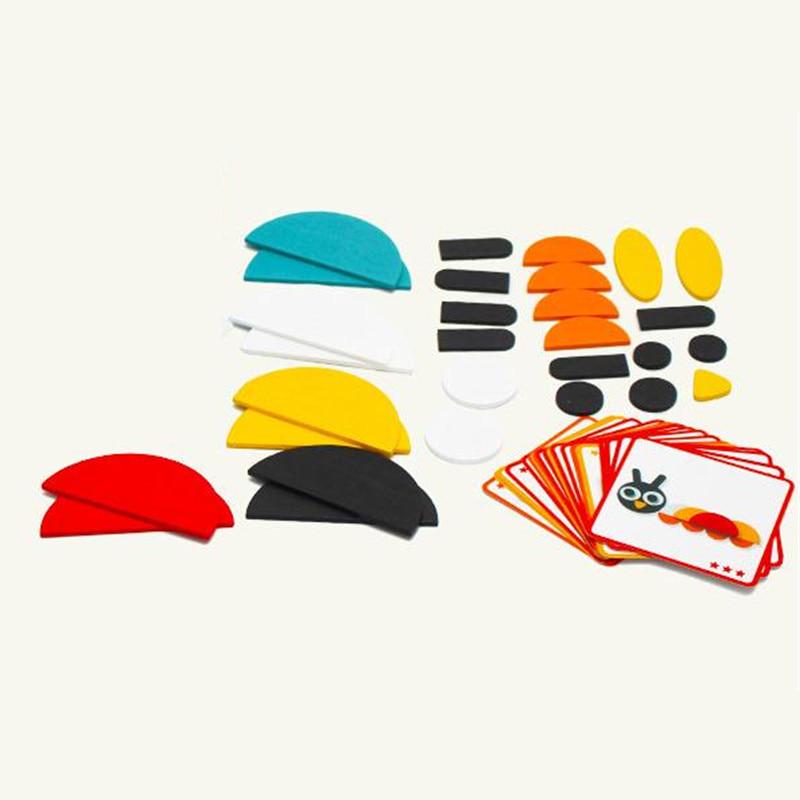 50pcs Animal Wooden Puzzle Board Set Colorful Baby Educational Wooden Toys for Children Learning Developing Toys