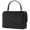 Tory Burch Solid Twill Flap Gold Logo Chain Napa Leather Envelope Bag Crossbody Shoulder Tote Mini Women Bags Black 152356-001