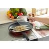 Takehara Seikan Glass Lid for Frying Pan, 35cm, Gas and Induction Compatible, Fish Pan for Seeing Cooking Done