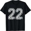 Team Jersey Uniforms Number 22 School Sports 22nd Birthday T-Shirt