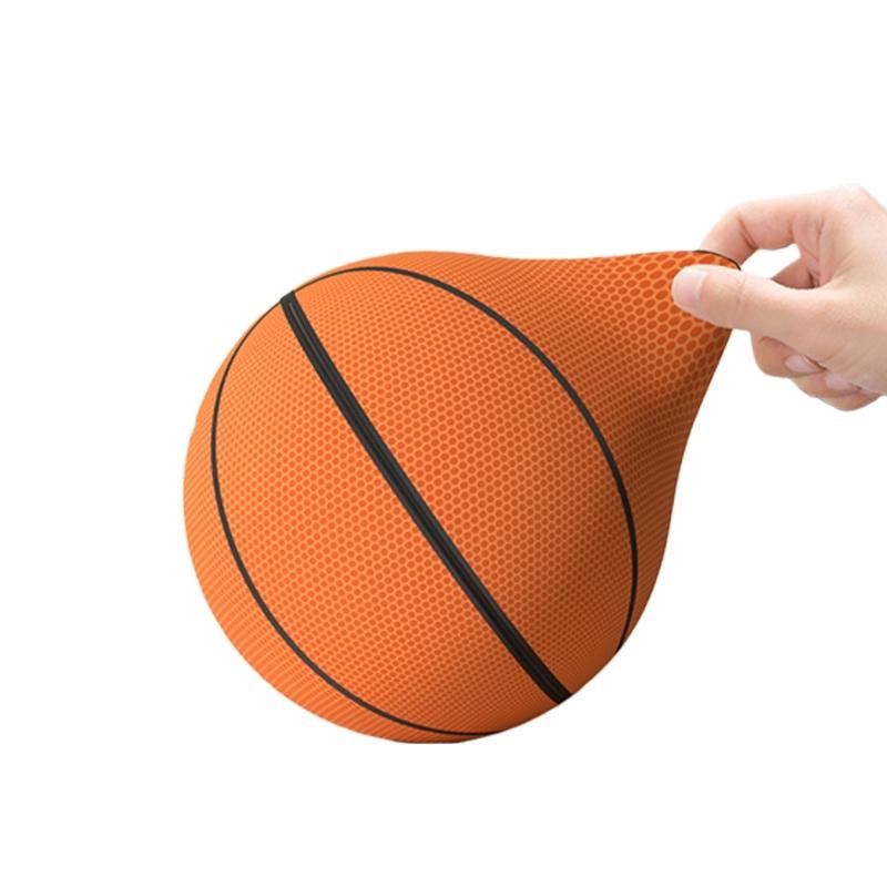 Indoor Quiet Foam Basketball with Noise Reducing Cloth Cover Noiseless Indoor Basketball for Home Indoor Practice
