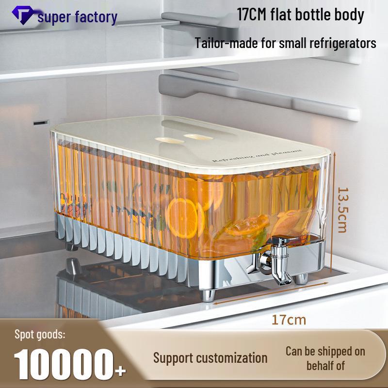 Large Capacity Summer Beverage Dispenser: High-Temperature & Drop-Resistant Cold Brew Kettle with Spigot