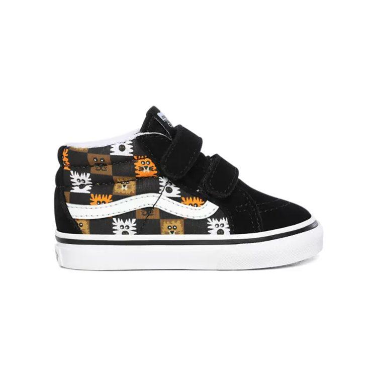 Vans SK8 Animal Checkerboard Mid Top Toddler Shoes Black Infant And Toddler VN0A348J0GN