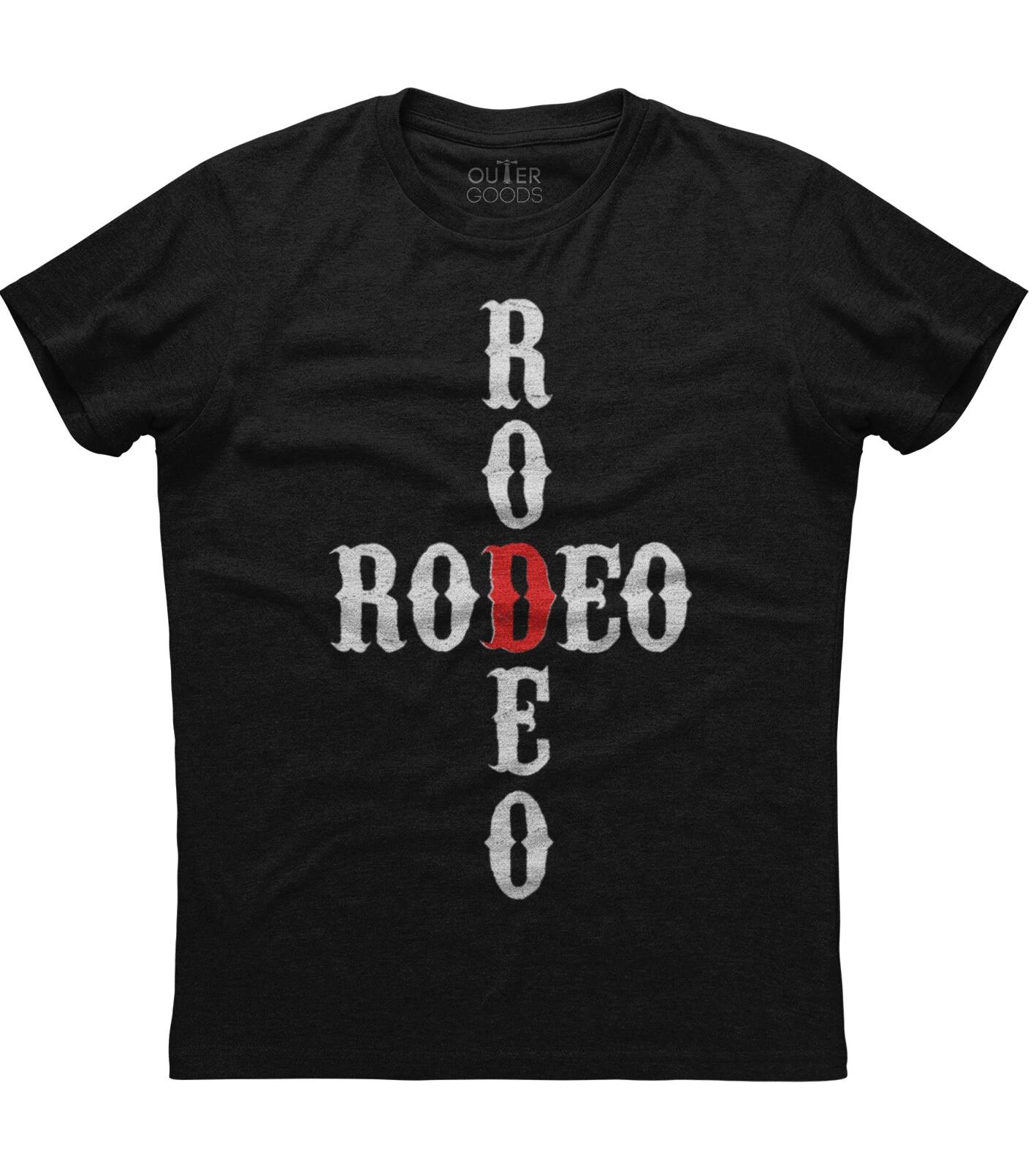 Bull Riding Rodeo Western Bull Rider Mens Short Sleeve Cotton Black T-shirt 3XL
