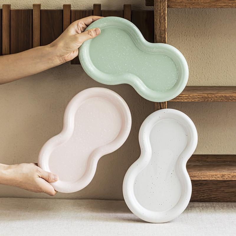 Niche Special-Shaped Plate, Cream Wind Plate, Tableware, Ceramic Plate, Household Plate, Special Dish Plate, Dessert Plate