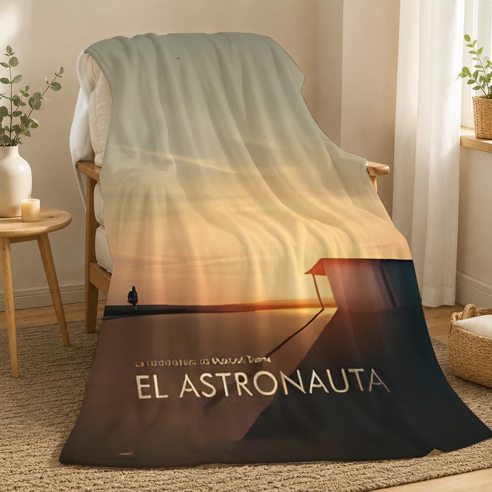 El Astronauta Illustration Art Throw 240g flannel blanket, suitable for sofas, beds, offices, exquisite gift blankets 75X95CM