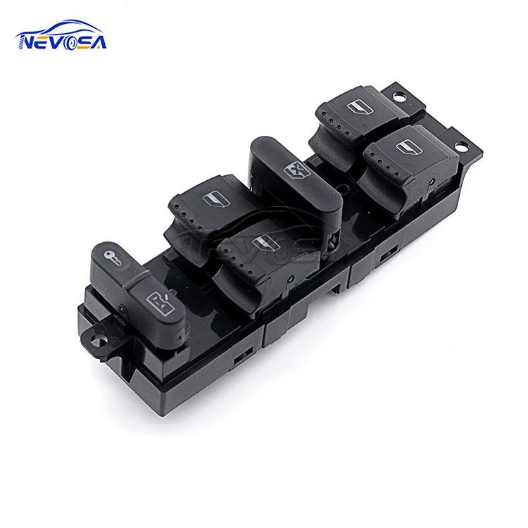 1J4959857D: Compatible Front Left Window Lift Master Control Switch for VW Bora, Golf, Jetta, Passat.