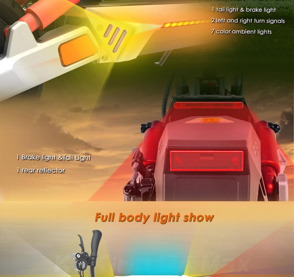 Electric Scooter Adult Kukirin 10" 800W Motor Electric Scooter Foldable Top Speed 45Km/h 48V 18.2AH Range 64Km Load 120Kg