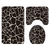 Marble Printed Shower Curtain Rug Lid Toilet Cover Mat Bath Mat Set Bathroom Curtains with 12 Hooks