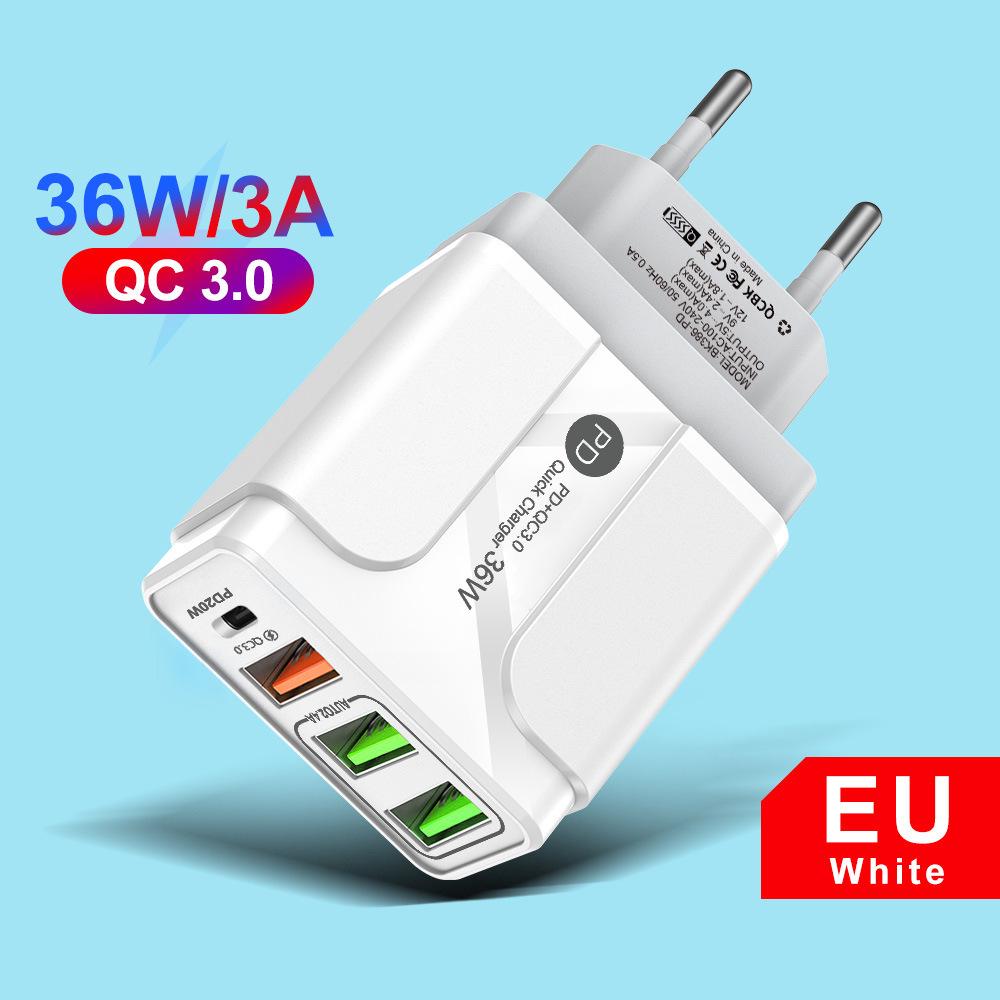 PD33W QC3.0 GaN Multi-Port Fast Charger - 9V/12V European Standard