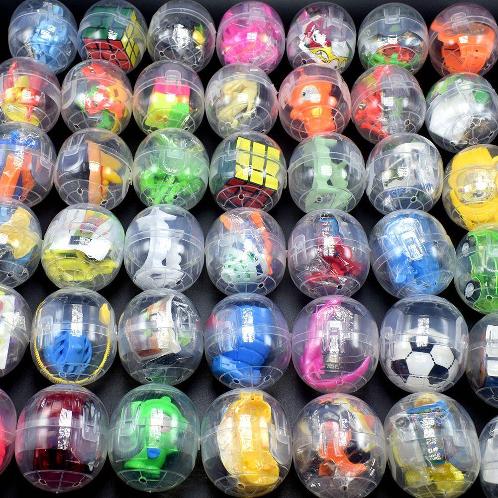 6pcs Gacha Mixed Doll Toy Ball Transparent Capsule Surprise Egg Model Puppets Toys for Kids Playground Game Machine 47X55mm