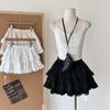 French Solid Lace Sweet Puffy Skirt New Women's Autumn Winter New Ballet Style Cake Skirt Fashion High Waist Short A-line Skirts