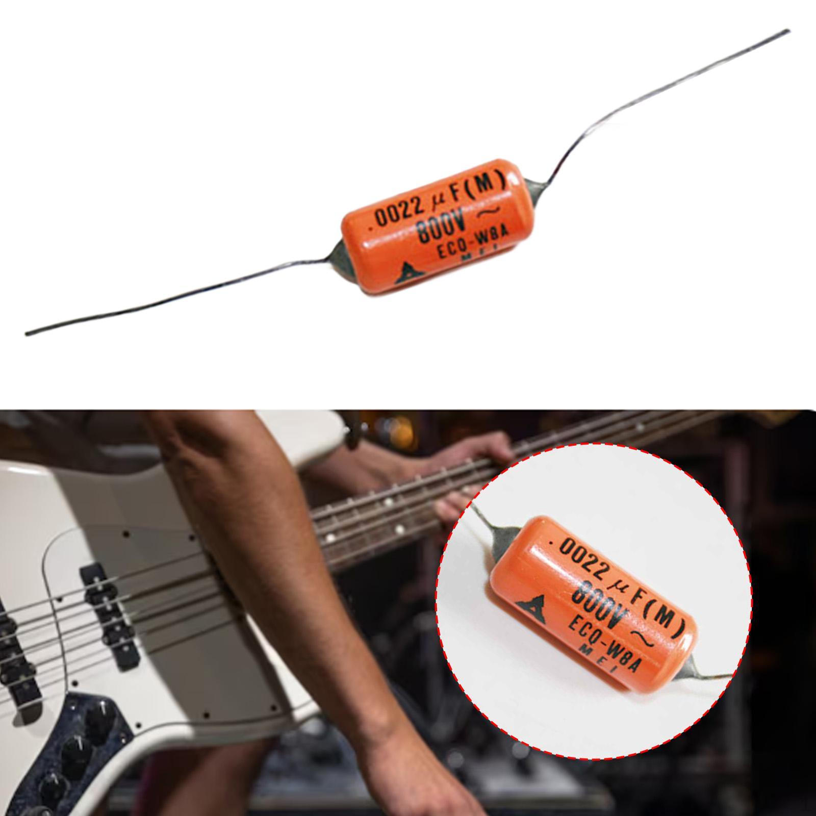 

Electric Guitar Bass 0.0022uf Cap Wear Resistant Replace Easy Installation Musical Instruments