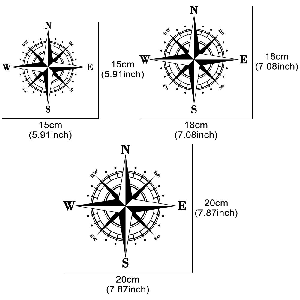 Navigate Compass Car Sticker Window Windshield Reflective Vinyl Decals Truck Motorcycle Vinyl Waterproof Sticker Accessories