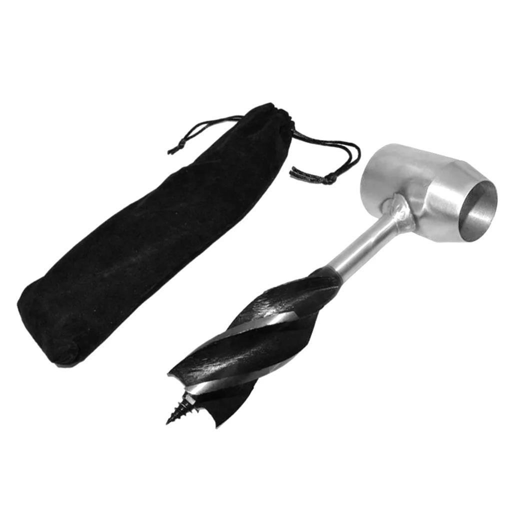 Portable Outdoors Drill Wood Punch Tool Carbon Steel Manual Hand Auger Drill Survival Drill Bit Self-Tapping Survival For Campin