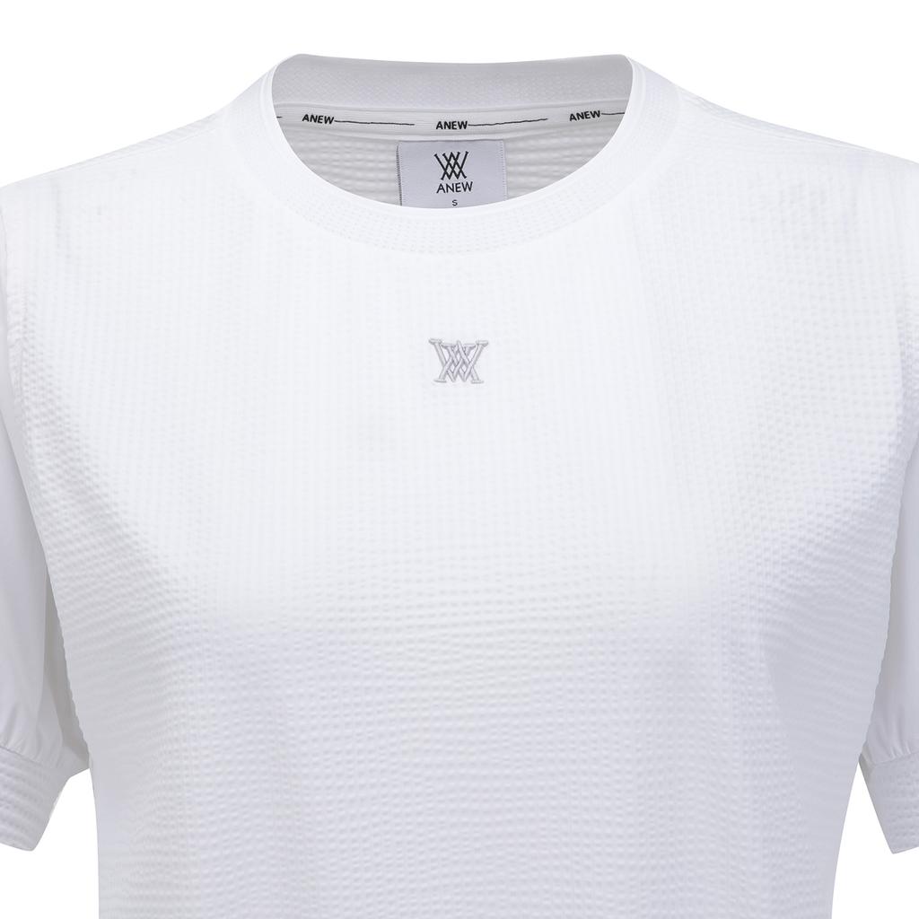 ANEW GOLF Women Sm Hybrid Round Short T-Shirt_Wh