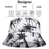 Unisex Coconut Tree Print Personality Bucket Hats Fishermen Caps Outdoor Casual Cap Sunscreen Hat