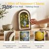 Rustic Tulip Wall Signs Pastoral Wooden Sign, Decorative Tabletop Display Pieces, Retro Style Art French Arched Pendant for Farmhouse Bedroom