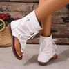 Women Summer Boots Open Toe Flat Tassel Design Sandals Roman Sandal Elegant Shoes Plus Size 36-42 Sandalias Mujer 2025