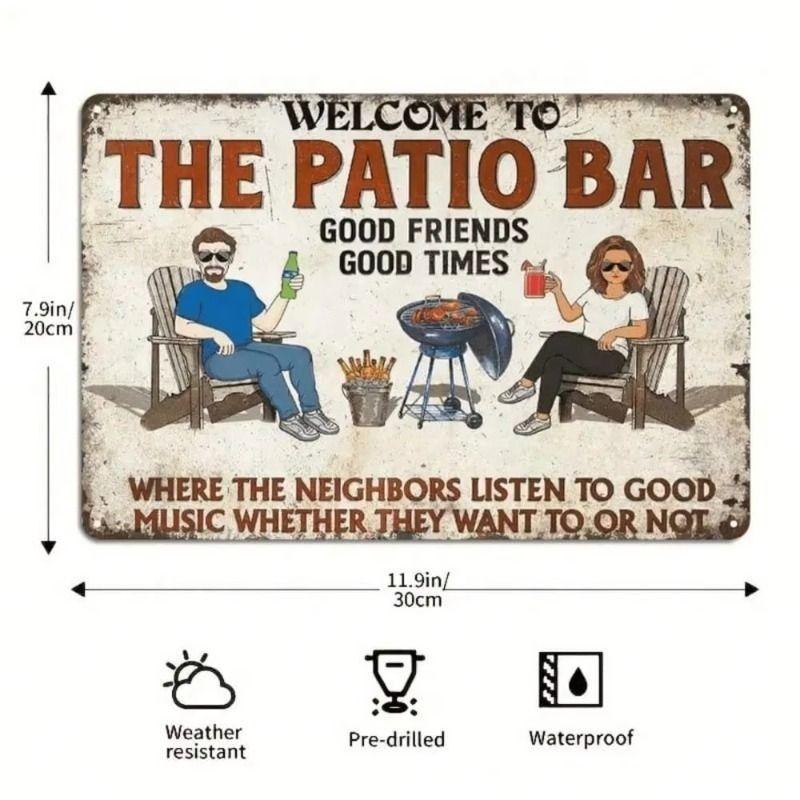 Metal Wall Art Sign Hanging Decor 20x30cm