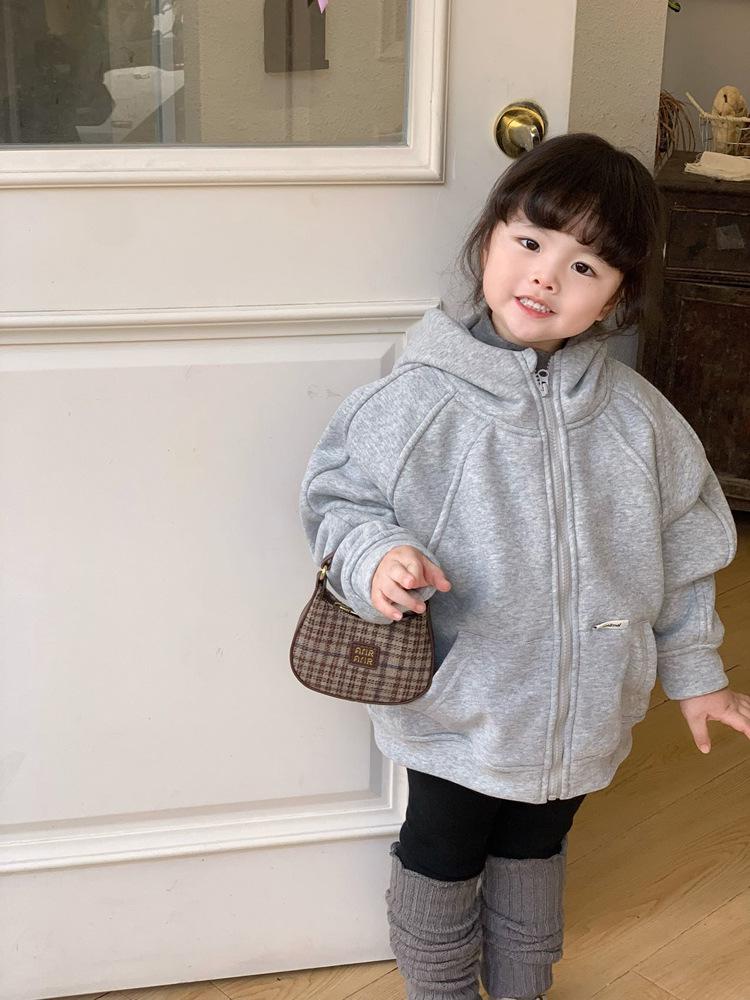 Retro Karomuster Mini Umhängetasche für Kinder & Eltern - Herbst/Winter Edition mit Lippenstift-Münzbörse