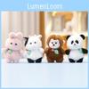 Rabbit Cute Keychain Cartoon Deer Duck Panda Child Backpack Plush Pendant Doll