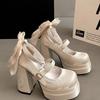 Fashion Night Club Platform Women Lolita Pumps Fashion Shallow High Heel Shoes 2025 Spring Autumn Ladies Outdoor Stripper Shoes