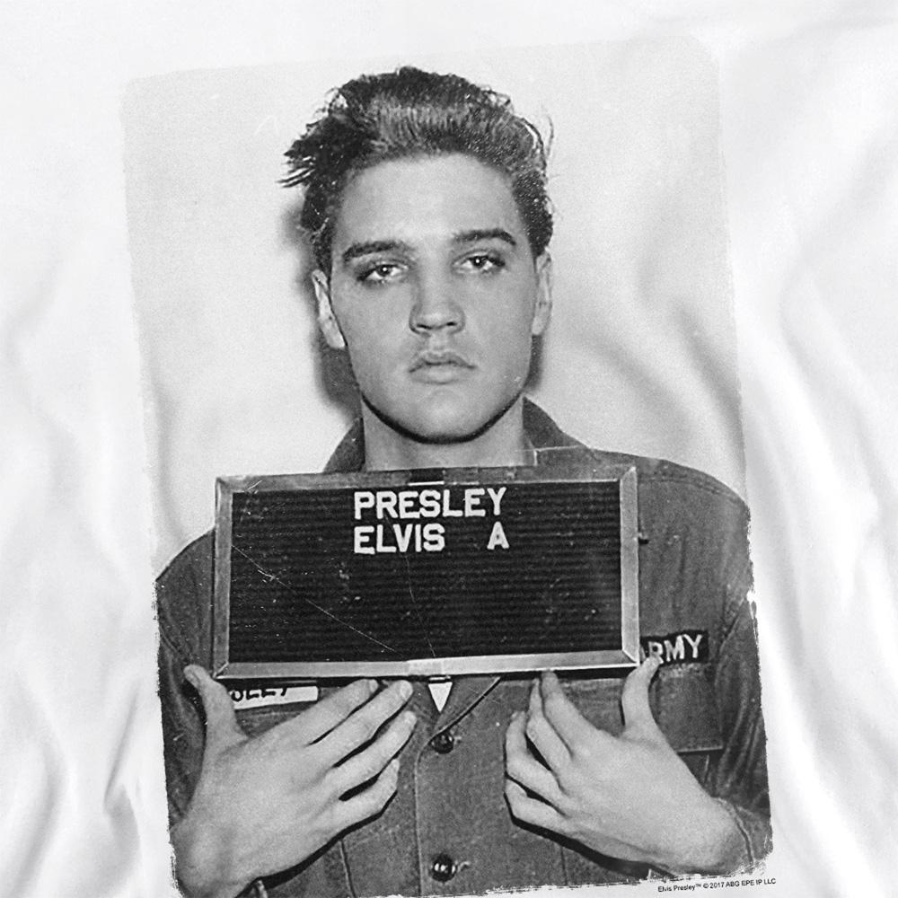 Elvis Presley Unisex Adult Army Mug Shot Sweatshirt