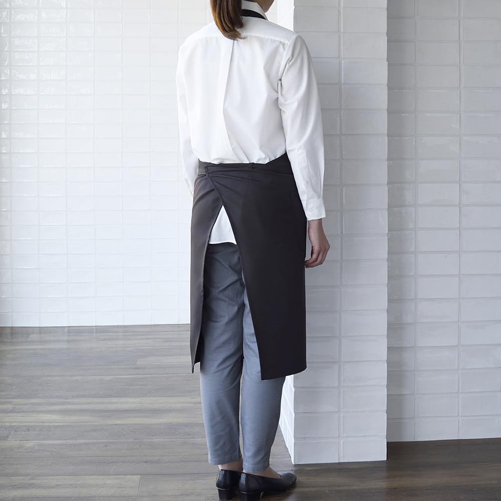 CT2362 Bib Apron 8 Charcoal Gray Free [Seven Uniform] CT2362-8