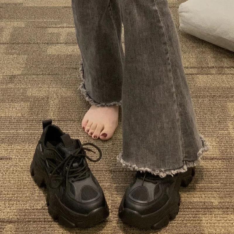 

Dad shoes heightening shoes spring and summer new versatile small white platform muffin sneakers women 35