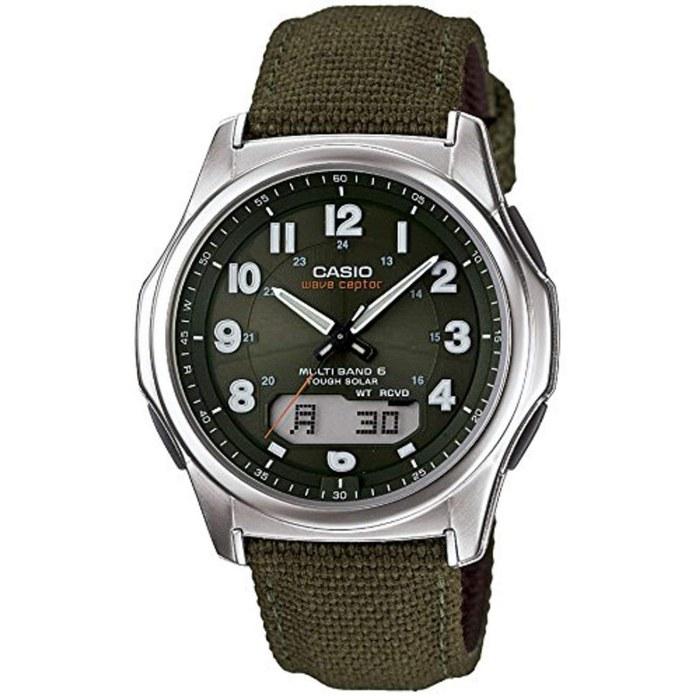 Мужские часы Casio Wave Ceptor WVA-M630B-3AJF, Зеленый Хаки