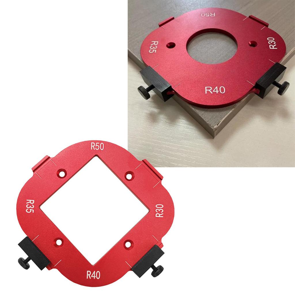 Corner Radius Template 4 In 1 Round for Positioning Bit Jig Router Trimming Machine Woodworking