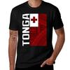 Tonga Flagge T-Shirt Große Größe Lässiges T-Shirt