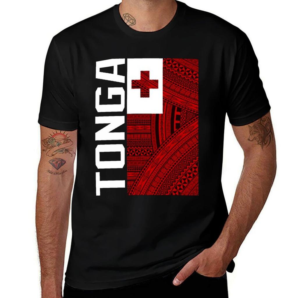 Tonga Flag TShirt Large Size Casual Tee Shirt