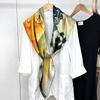 Elegant Temperament Fresh Plant Silk Scarf Shawl Silk Scarf Women'S Square Scarf Silk Women'S Mulberry Silk Silk Scarf Shawl