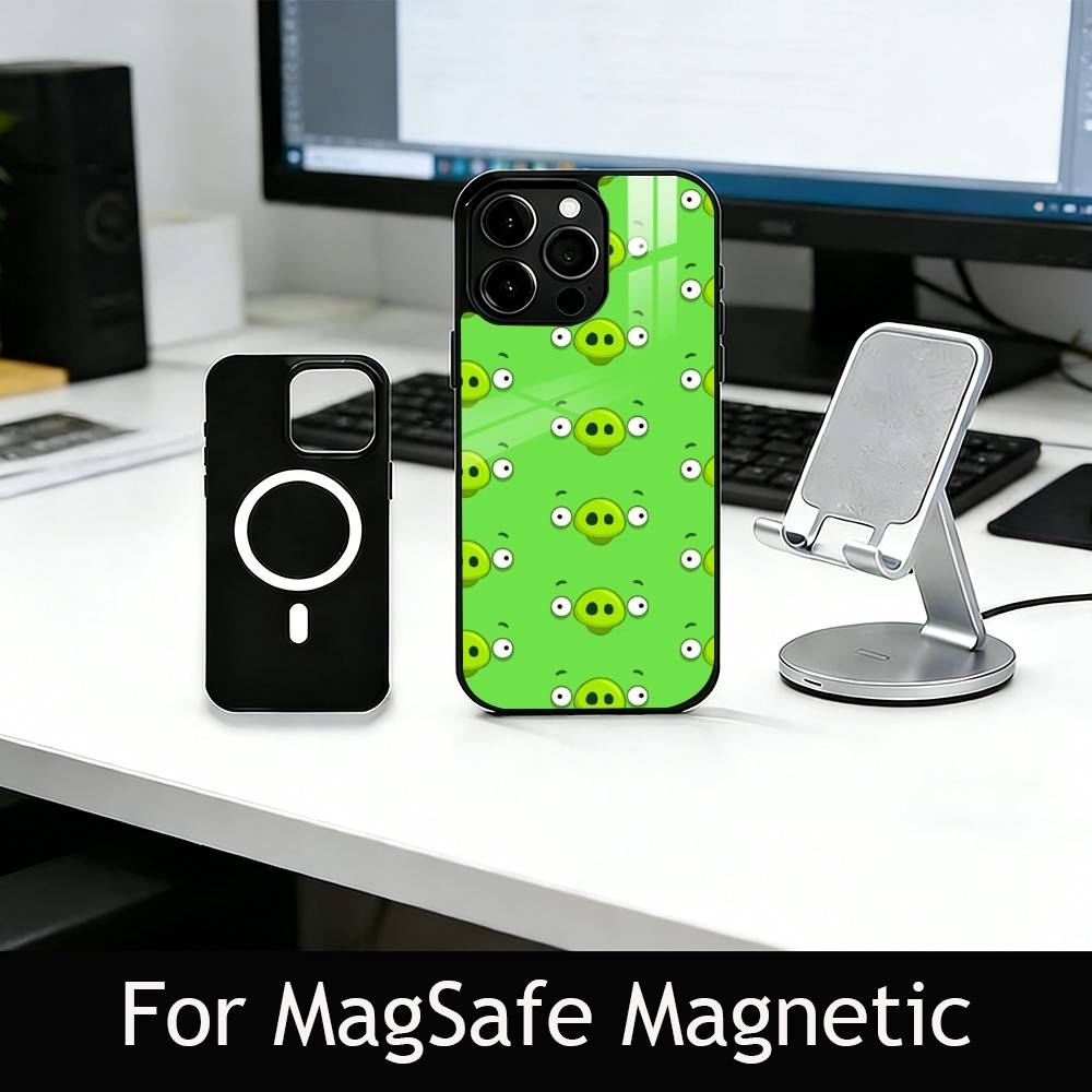 Funny Cartoon A-Angry B-Birds Phone Case For iPhone17,16,15,14,13,12,11 Plus,Pro Magnetic For Magsafe Wireless Charging