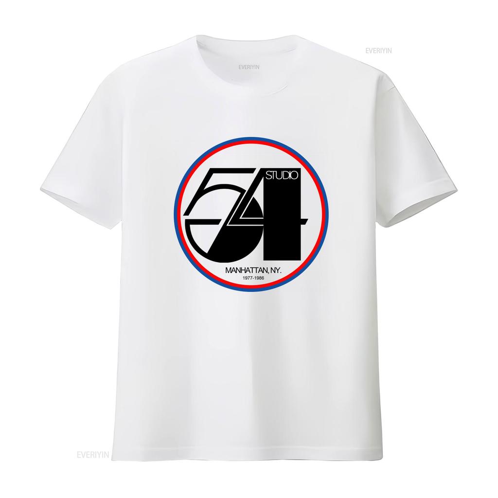 Studio 54 T Shirt Manhattan NY 1977 1986 Retro Design Vintage Washed Streetwear Stretched Designer Clothes Comfortable Casual