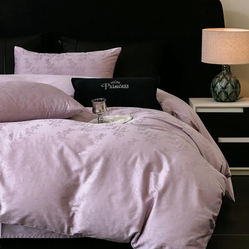 New  Luxury 100% Cotton Bedding Sets - Long-Staple, High Density, Satin Jacquard, 1.5m/1.8m Bed