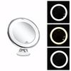 LED Light Desktop Mirror Flexible 10x Magnifying Cosmetic Mirrors  Women