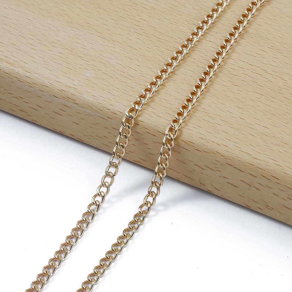 KC Gold Long Necklace Chains Iron Bulk For DIY Jewelry Findings Making Materials Accessories
