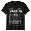 Made In 1980 Unisexs T Shirt 46th Birthday Gift Vintage Limited Edition