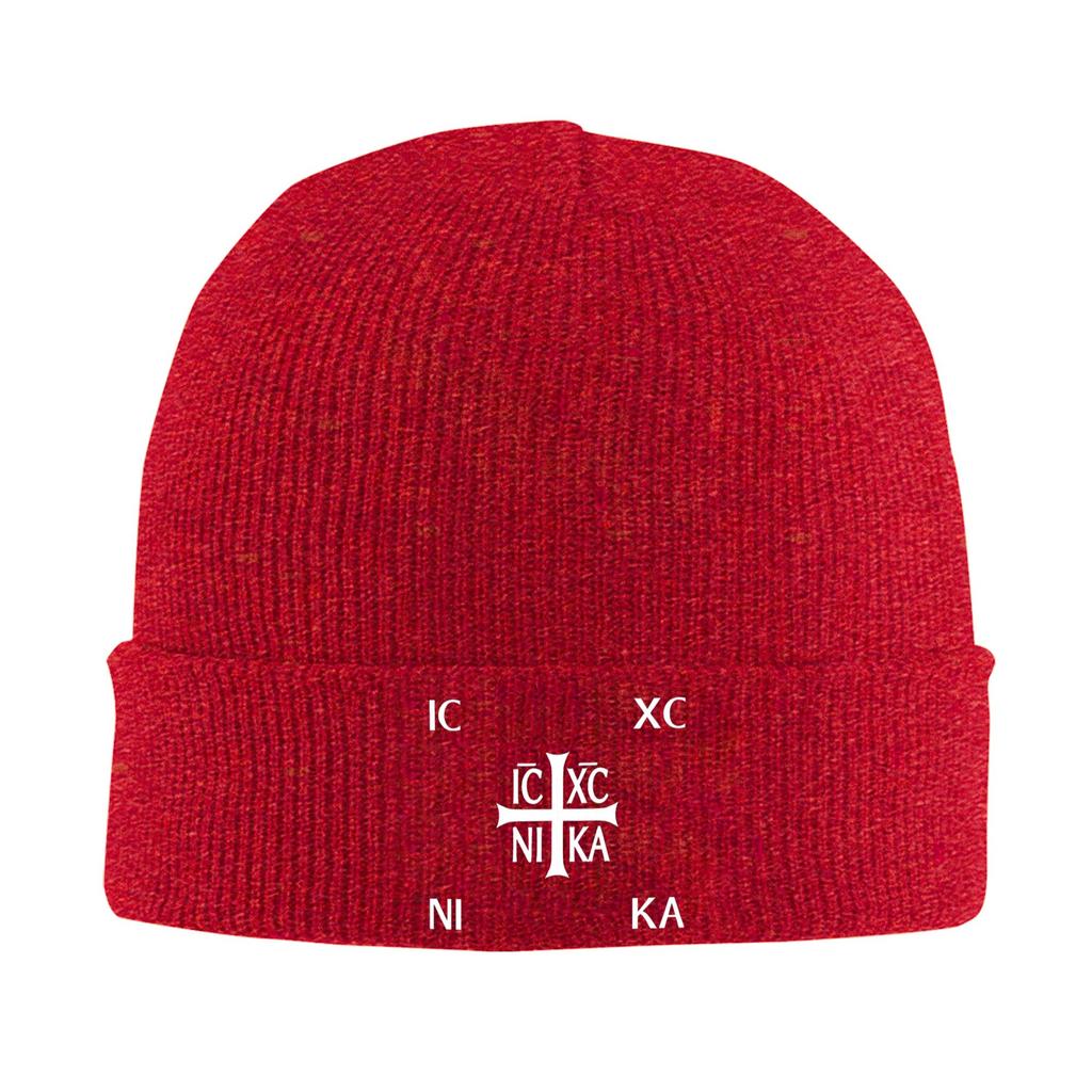 IC XC NIKA Cross Christian Orthodox Jesus Chris Warm Knitted Cap Winter Knit Bonnet Hat Skullies Beanies Hip Hop Caps for Unisex