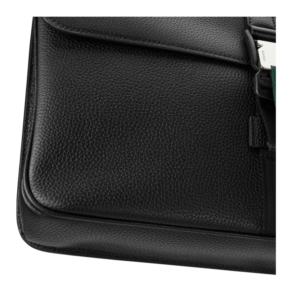 GUCCI Soft Grain Leather Clutch Medium Mens Black