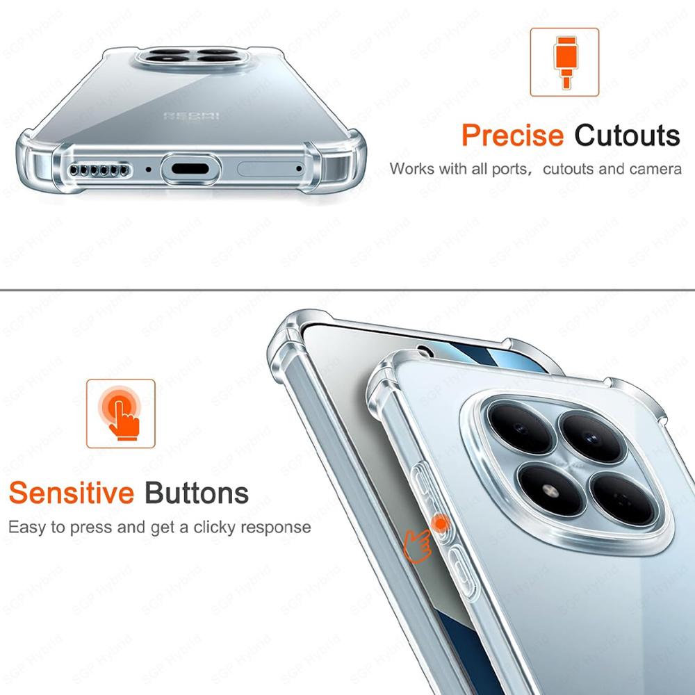 For Xiaomi Redmi Note 15 Pro+ Note15 Pro Plus Case Clear Silicone Cover Redmy Note15Pro 15Pro 4G Global Shockproof Fundas Coque