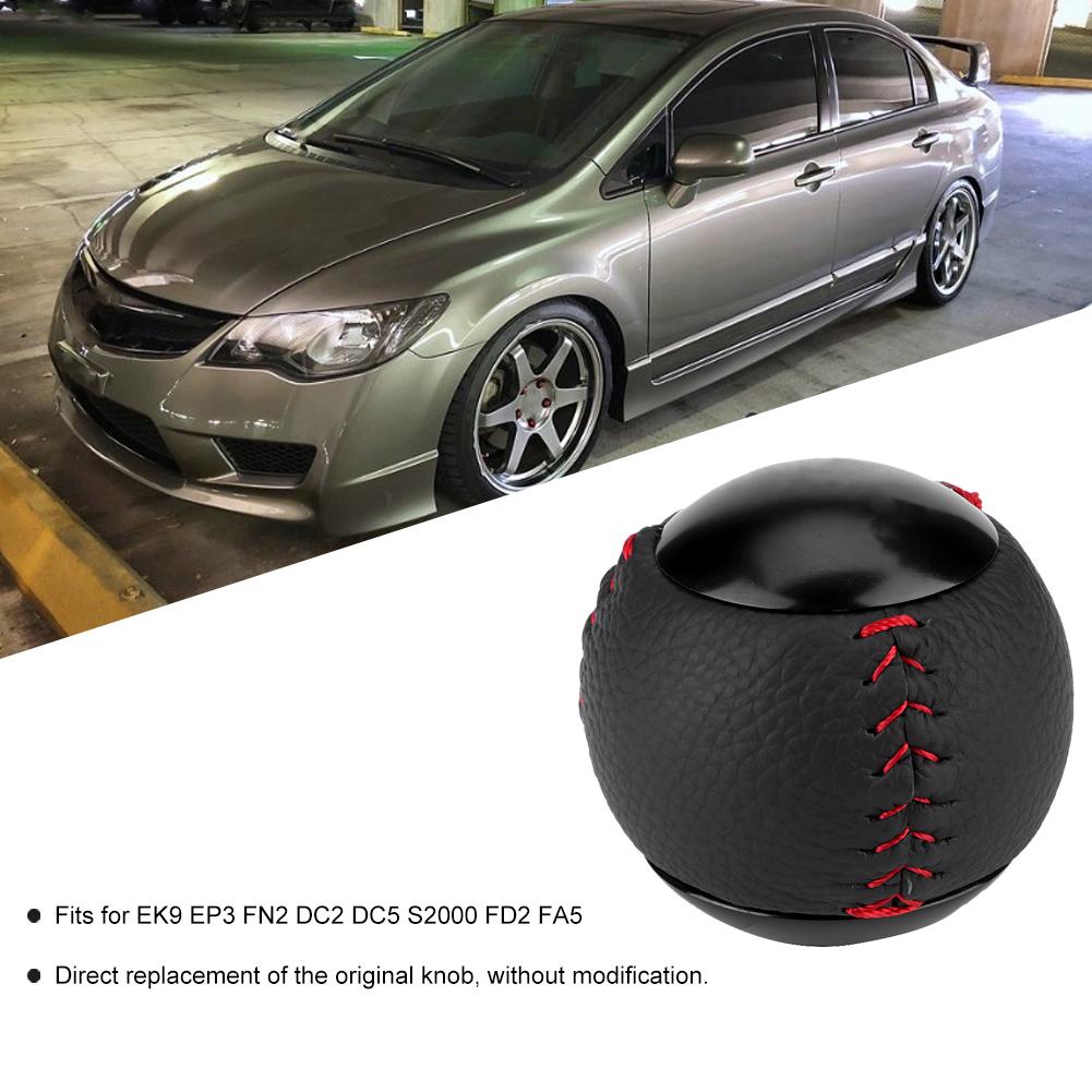 Pomello Leva Cambio Testa Pelle Leva Cambio M10 x 1.5 Adatto per HONDA CRZ Civic Type R FA5 FG2Nero 6