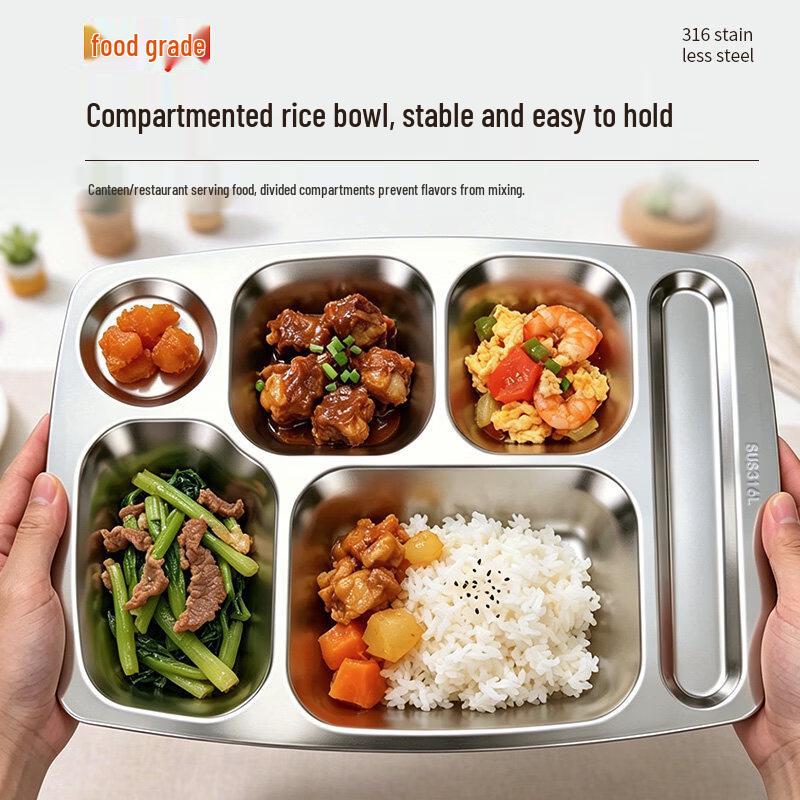 Zhuoliang 316 Stainless Steel Divided Meal Tray Set