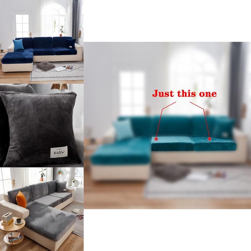 Stretch Velvet Sofa Cushion Cover Elegant Home Decor Velvet Seat Slipcover