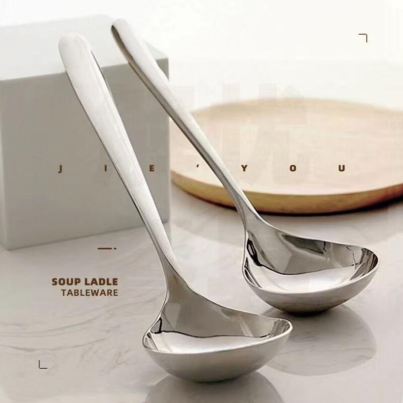 Abay Large Head Stainless Steel Soup Spoon