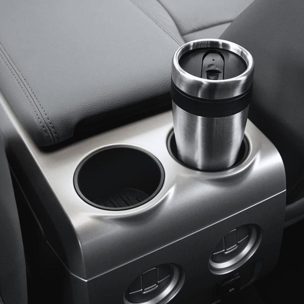 Rear Center Console Cup Holder Insert for Ford F150 2009-2014 Rubber Left Right Side W/Drink Mat Cleaning Liners Car Accessories
