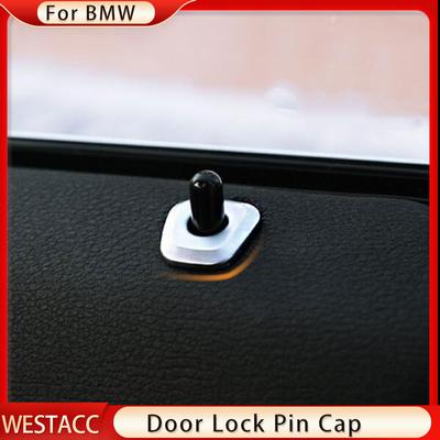 4PCs/set ABS Chrome Car Rear Door Lock Pin Knob Cap Cover Trim Sticker for BMW X1 F48 2016 2017 2018